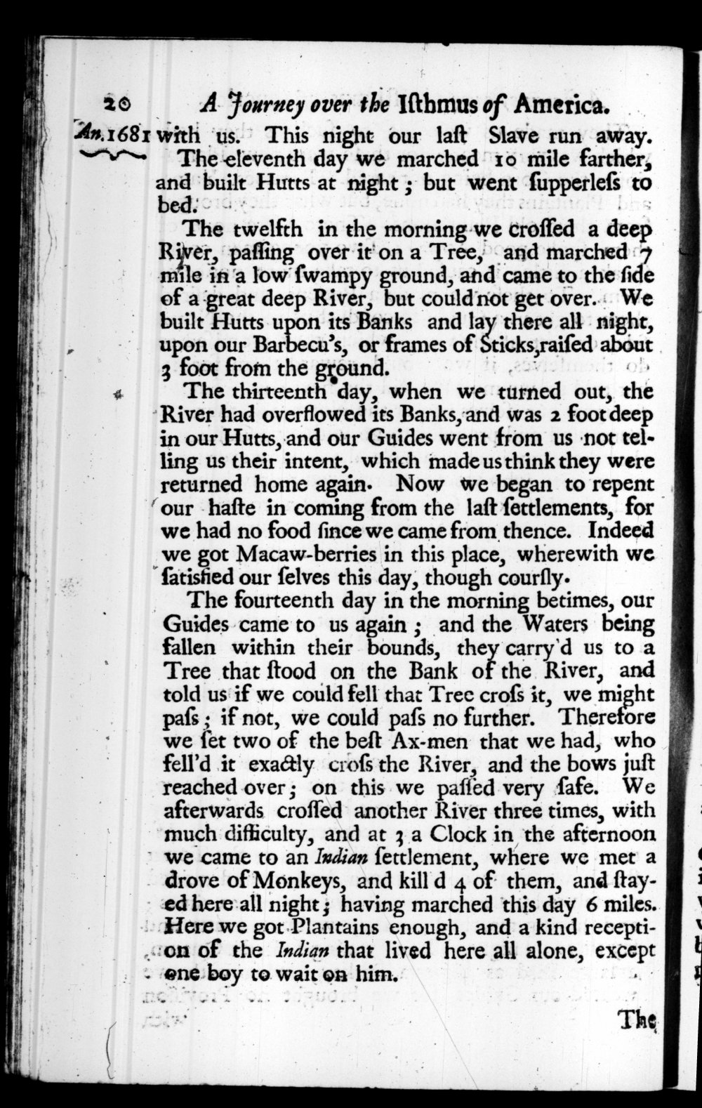 Page 20 screenshot of the book A New Voyage Round the World by William Dampier (1697 Edition).