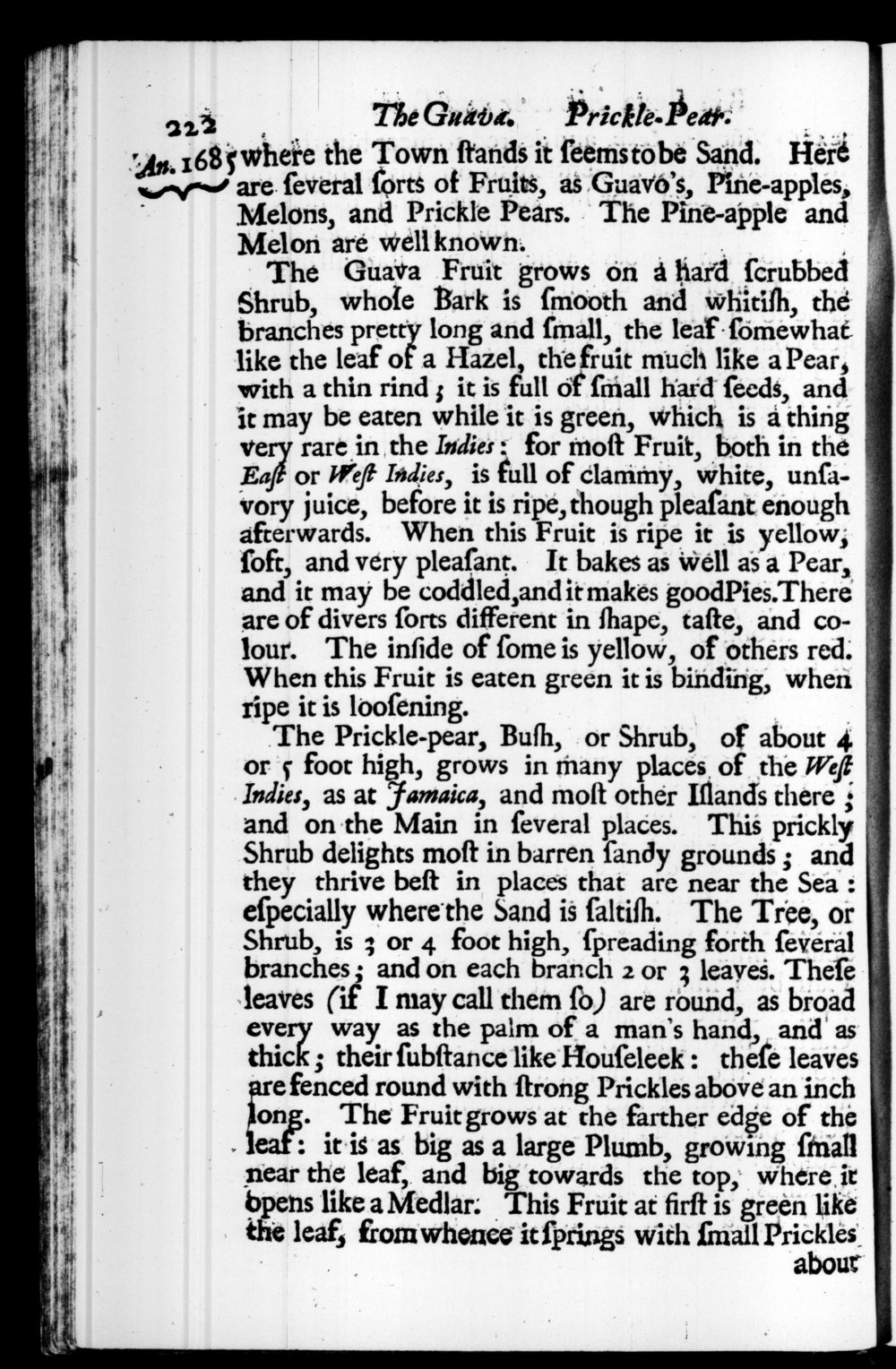 Page 222 screenshot of the book A New Voyage Round the World by William Dampier (1697 Edition).