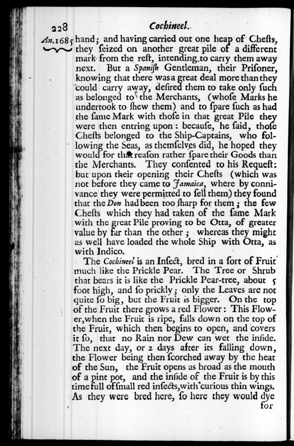 Page 228 screenshot of the book A New Voyage Round the World by William Dampier (1697 Edition).