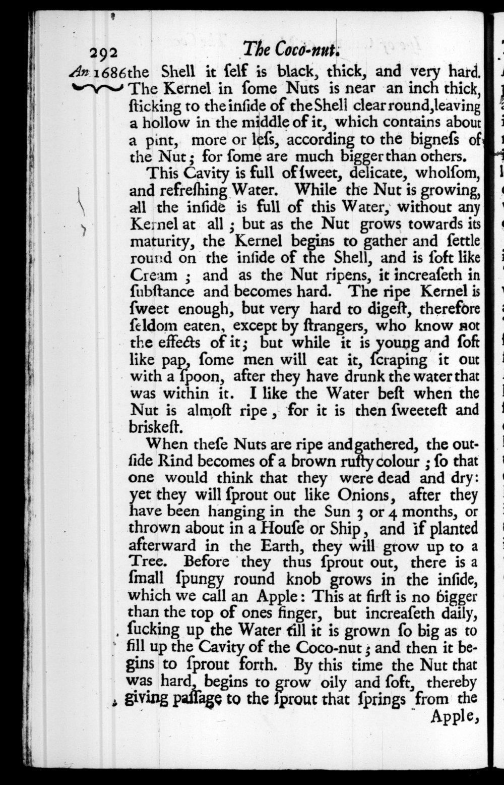 Page 292 screenshot of the book A New Voyage Round the World by William Dampier (1697 Edition).