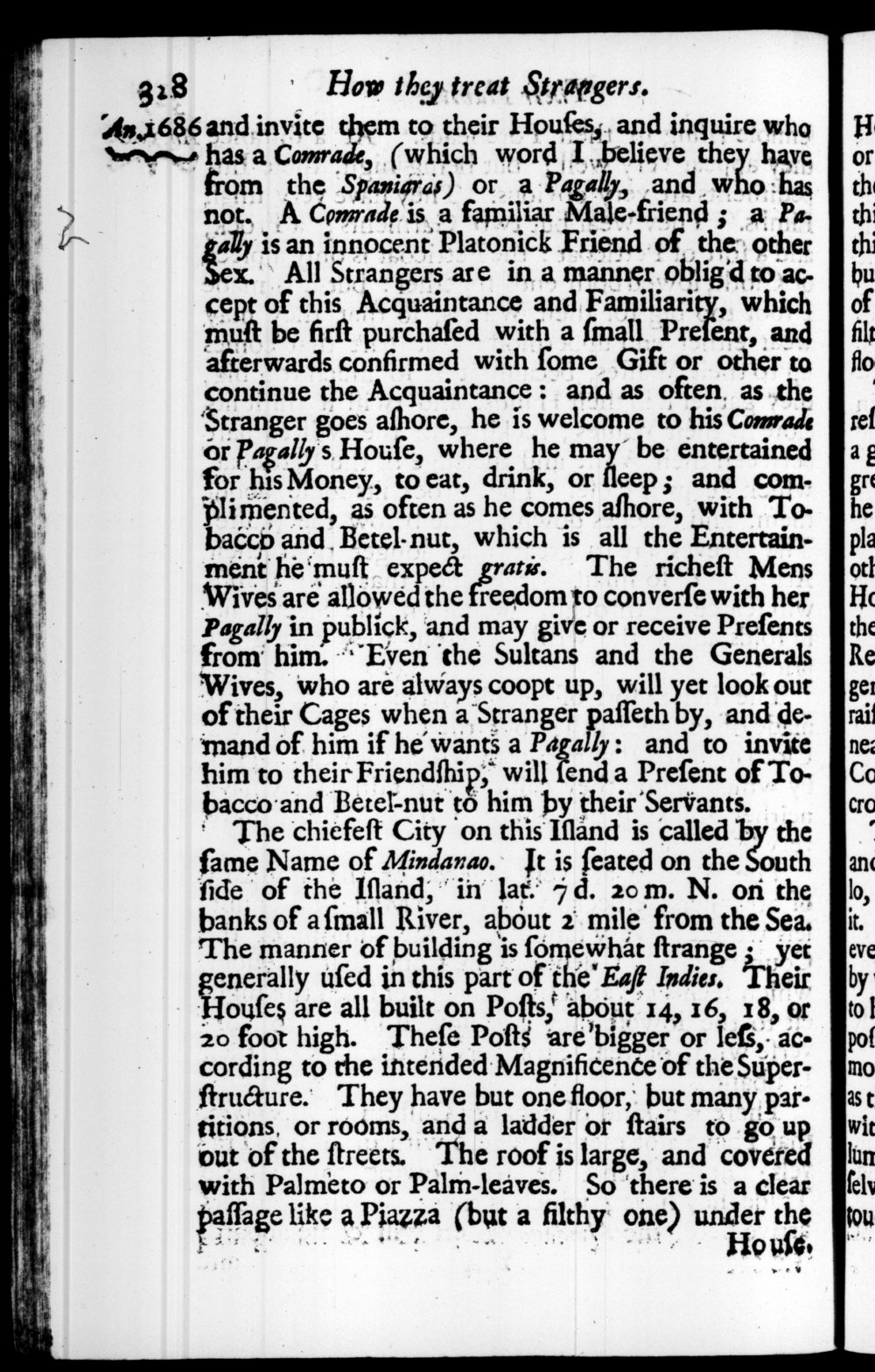 Page 328 screenshot of the book A New Voyage Round the World by William Dampier (1697 Edition).