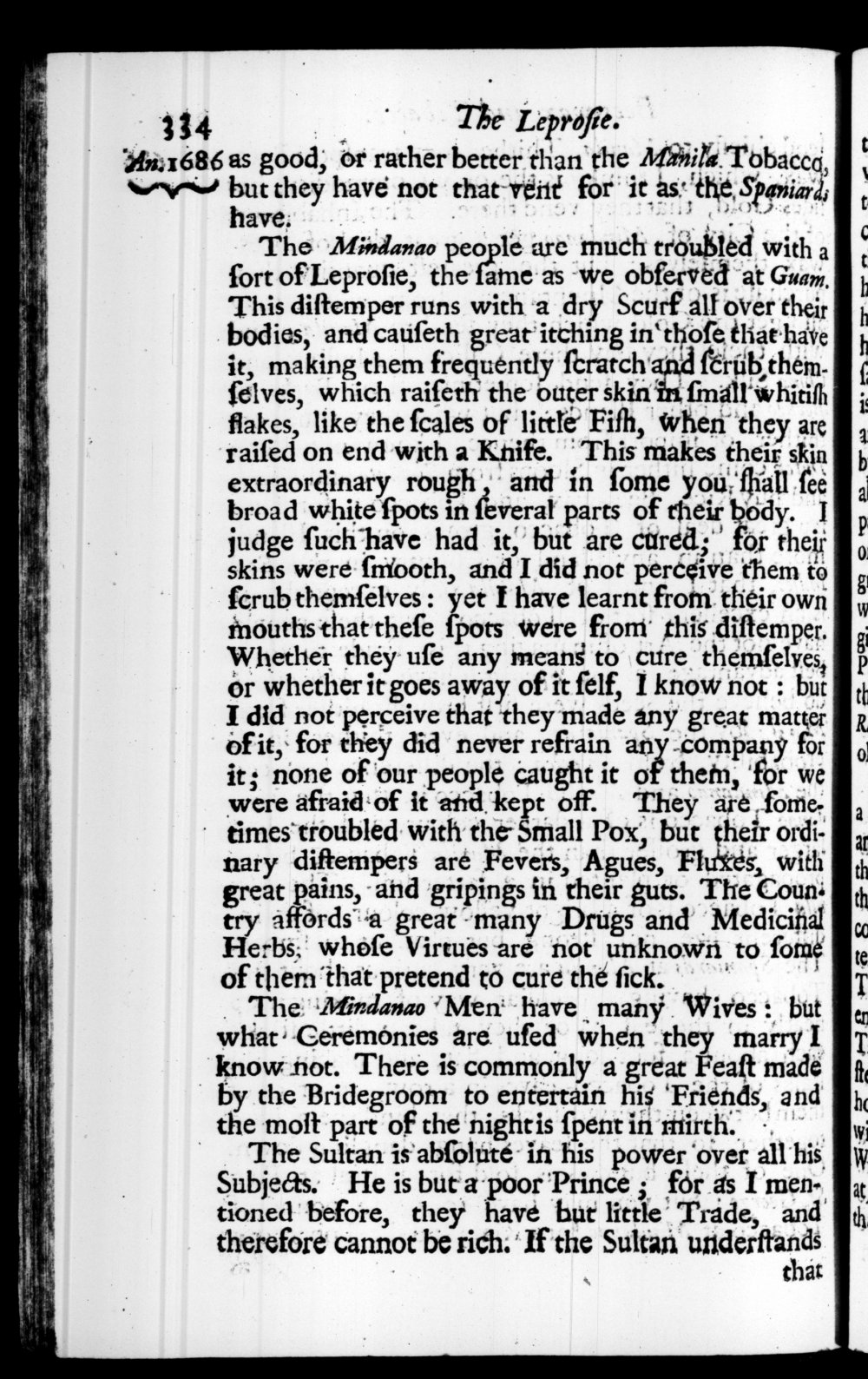 Page 334 screenshot of the book A New Voyage Round the World by William Dampier (1697 Edition).