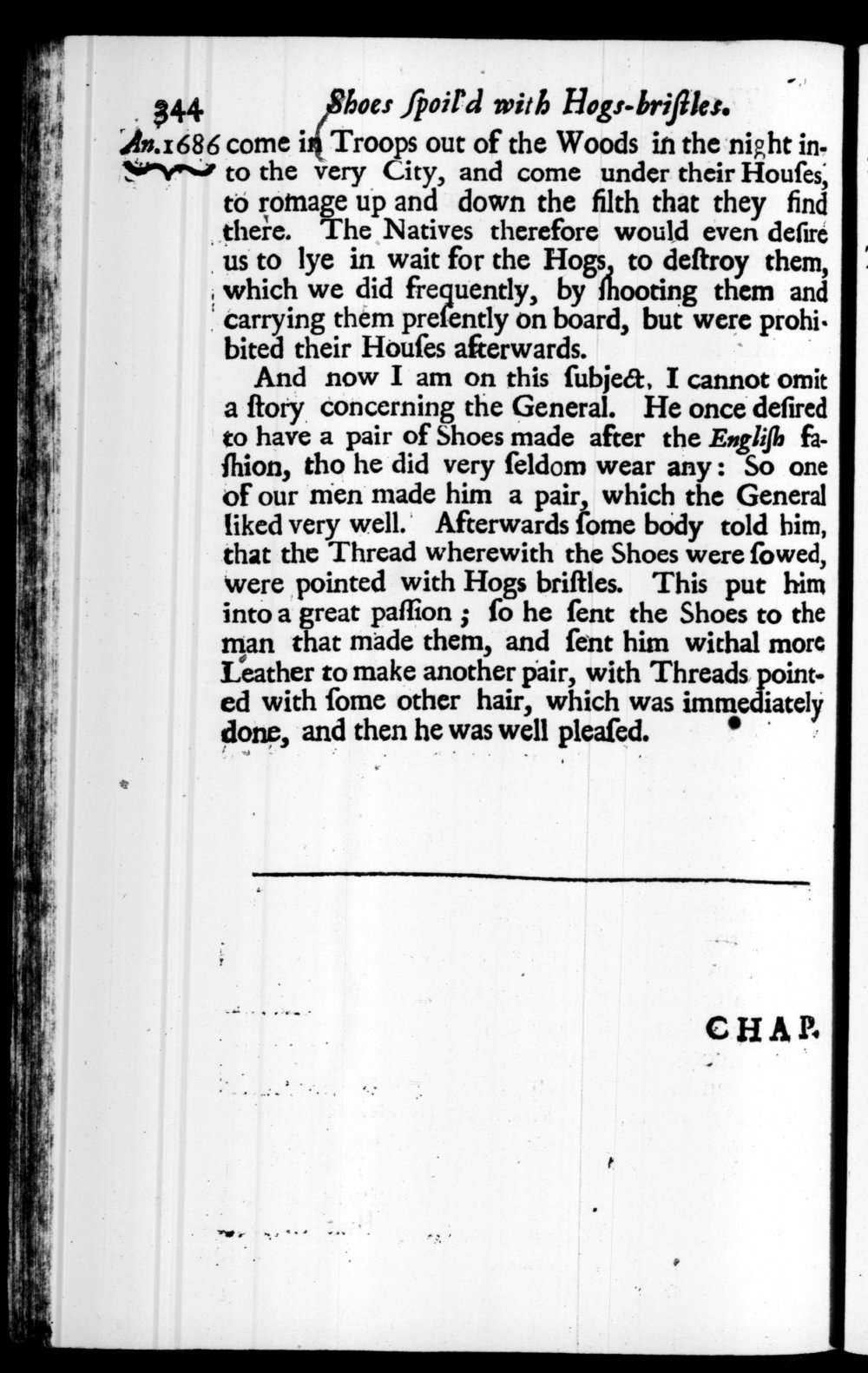 Page 344 screenshot of the book A New Voyage Round the World by William Dampier (1697 Edition).