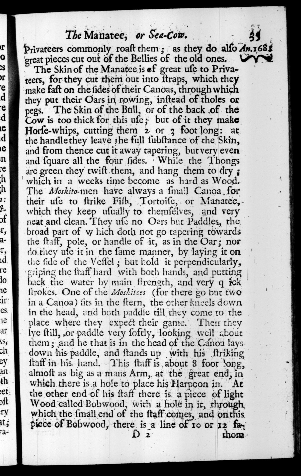 Page 35 screenshot of the book A New Voyage Round the World by William Dampier (1697 Edition).