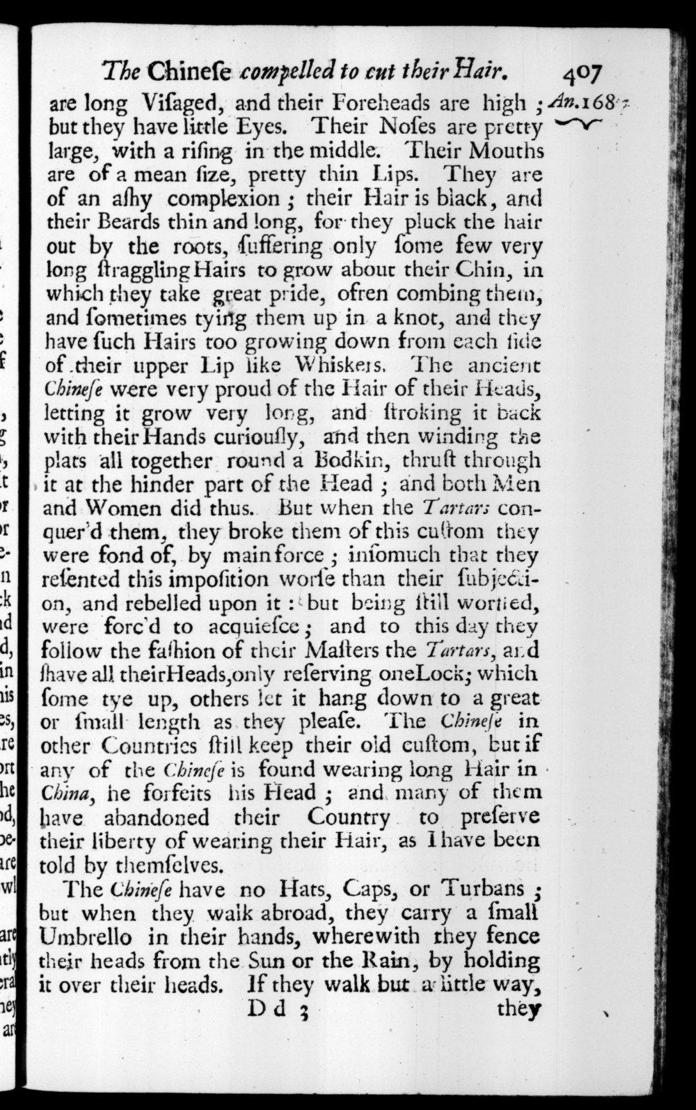Page 407 screenshot of the book A New Voyage Round the World by William Dampier (1697 Edition).
