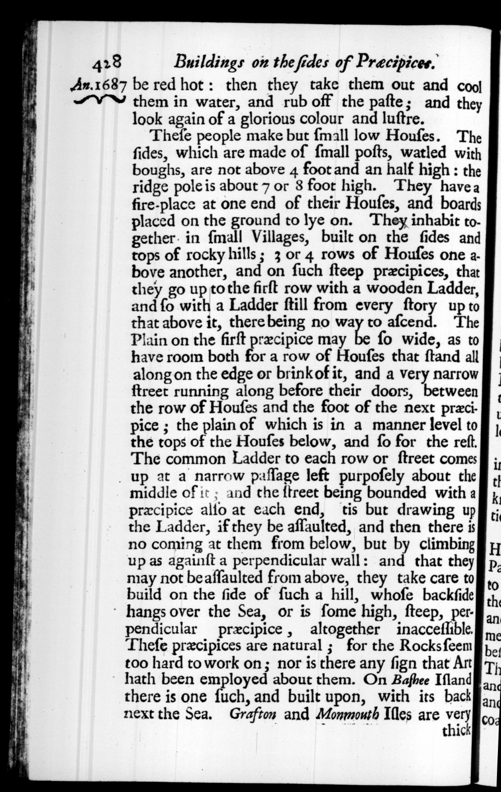 Page 428 screenshot of the book A New Voyage Round the World by William Dampier (1697 Edition).