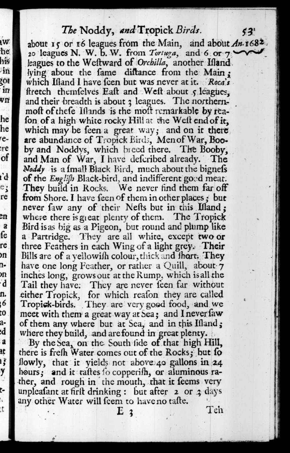 Page 53 screenshot of the book A New Voyage Round the World by William Dampier (1697 Edition).