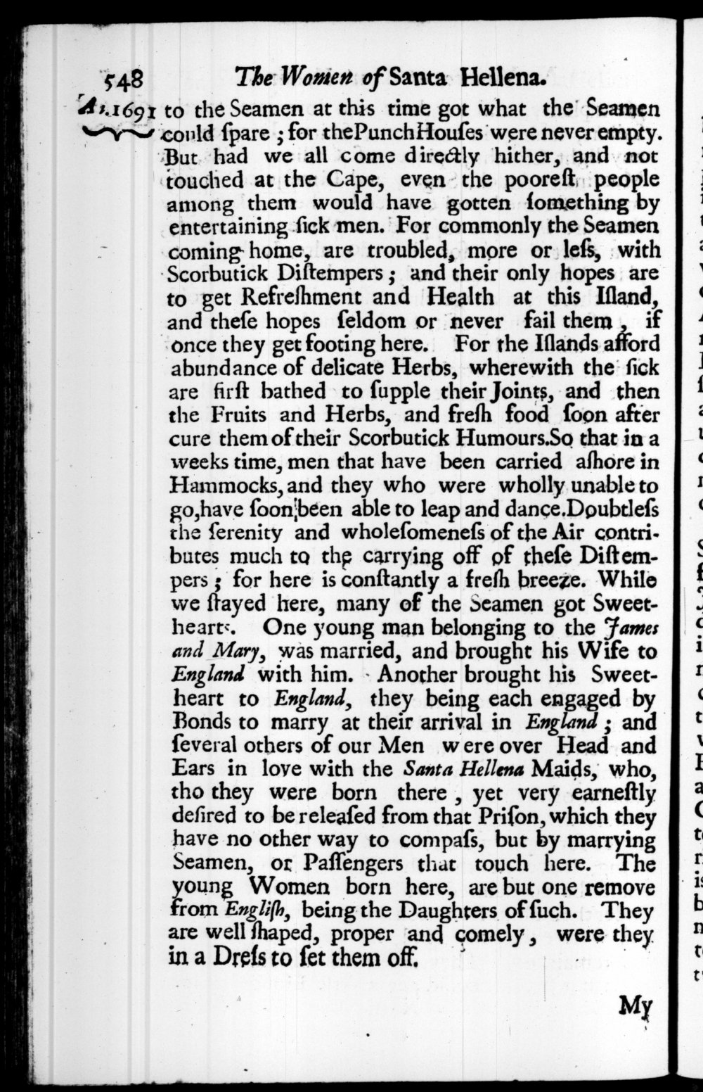 Page 548 screenshot of the book A New Voyage Round the World by William Dampier (1697 Edition).